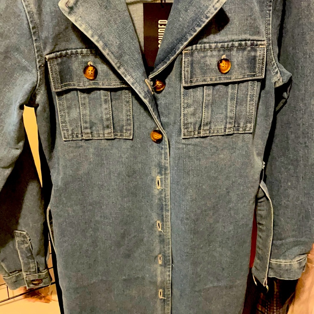 Misguided denim utility dress